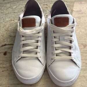 Cole Haan White Leather Casual Shoes